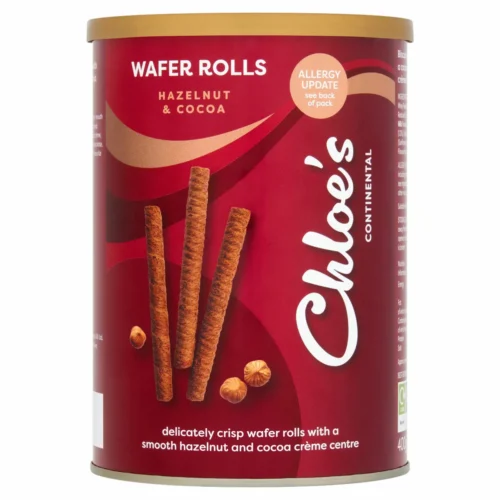 Chloe's Hazelnut & Cocoa Wafer Rolls, 2 x 400g