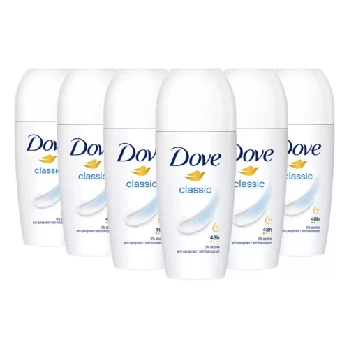 Dove Roll-On Deodorant, 6 x 50ml