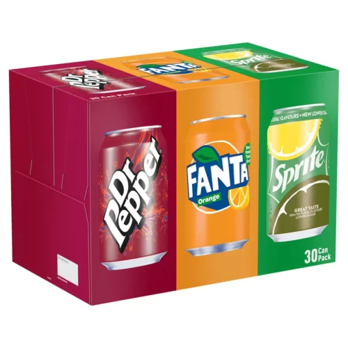 Fanta, Dr Pepper, Sprite Variety Pack, 30 x 330ml