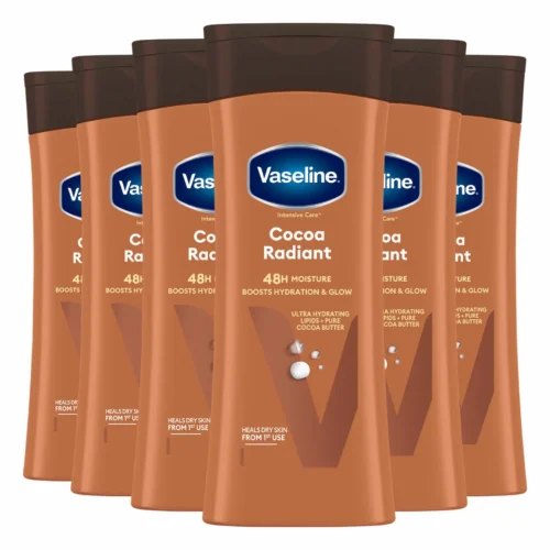 Vaseline Cocoa Radiant Lotion, 6 x 400ml